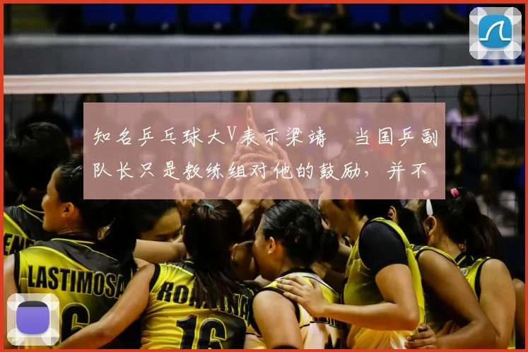知名乒乓球大V表示梁靖崑当国乒副队长只是教练组对他的鼓励,并不是给他参加洛杉矶奥运会的承诺