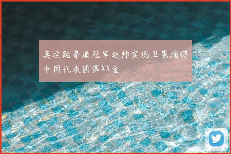 奥运跆拳道冠军赵帅实现卫冕摘得中国代表团第XX金